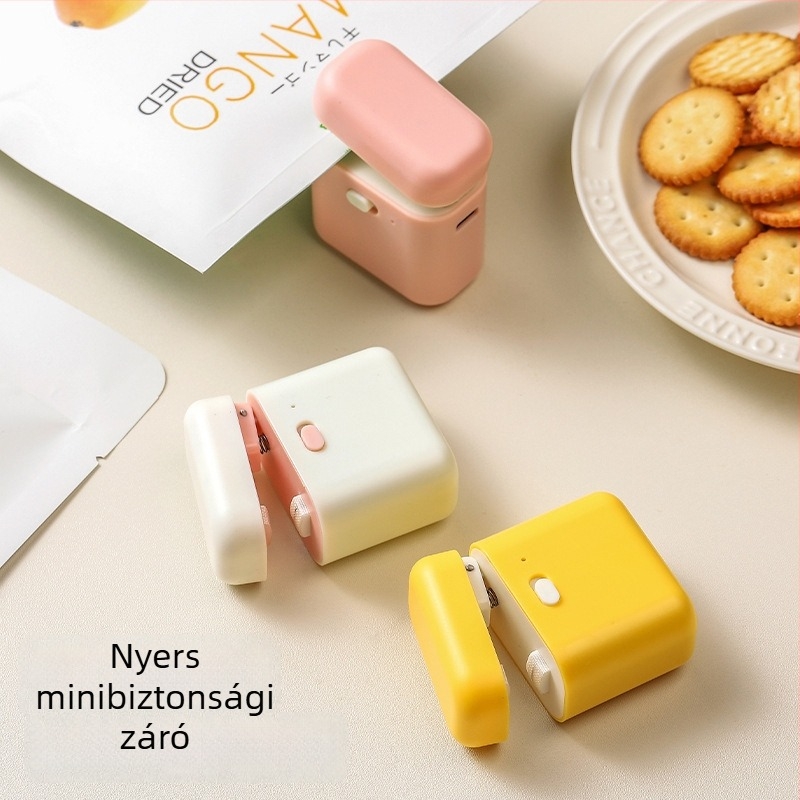Mini záró eszköz zacskókhoz – melegzárás, otthoni használatra, 53 g, 2024-ben bemutatva.