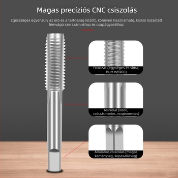 Maibu 5-darabos gyorsacél készlet menetfúró és menetvágó készlet, kód 679, törött csavarokhoz