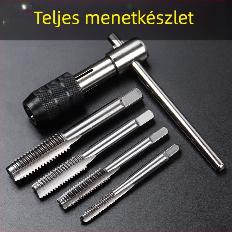 Maibu 5-darabos gyorsacél készlet menetfúró és menetvágó készlet, kód 679, törött csavarokhoz