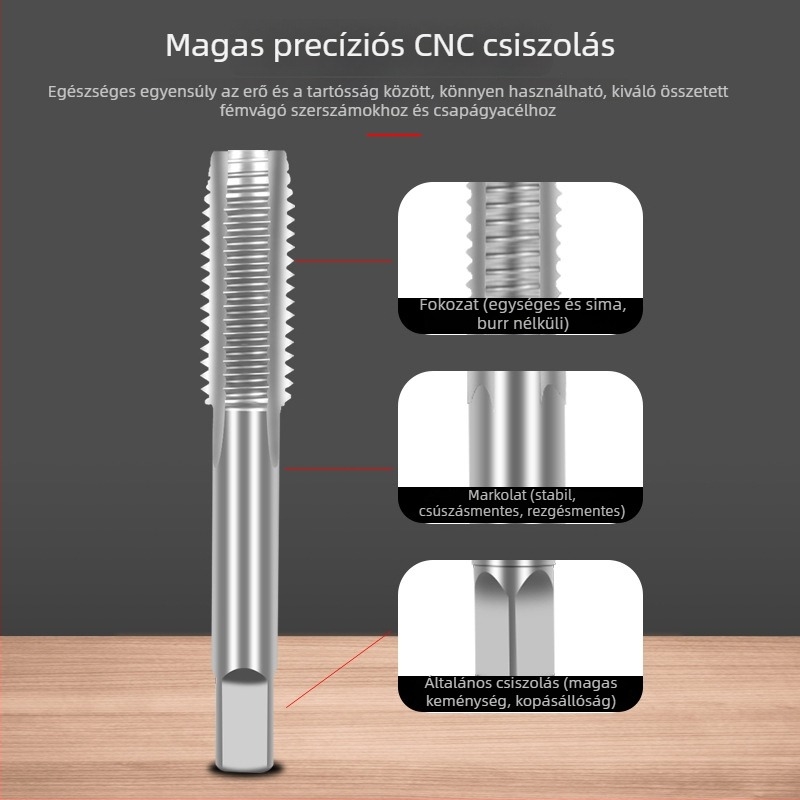Maibu 5-darabos gyorsacél készlet menetfúró és menetvágó készlet, kód 679, törött csavarokhoz