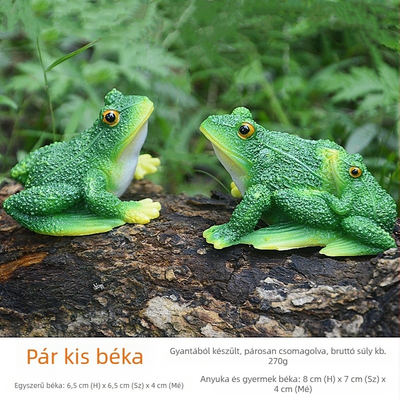 Béka műgyanta mini dísz – mikro tájakhoz, pastoral stílus, Xin suiyi, karton csomagolás