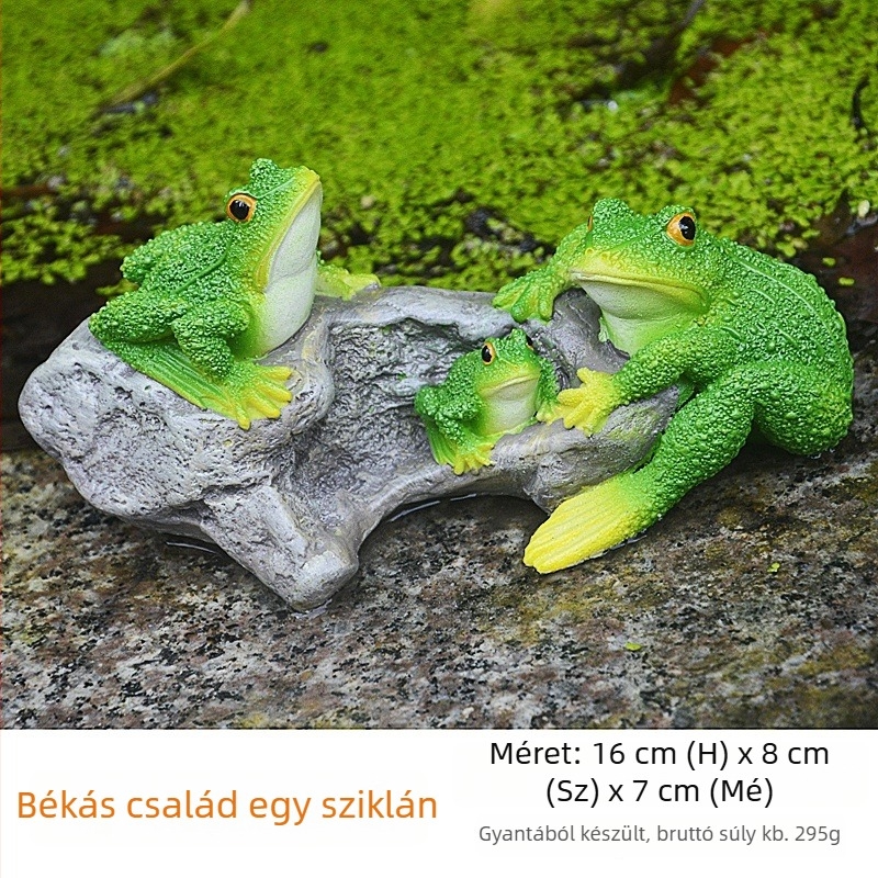 Béka műgyanta mini dísz – mikro tájakhoz, pastoral stílus, Xin suiyi, karton csomagolás