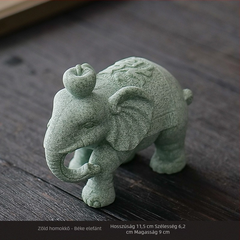 Kínai stílusú mesterséges kő elefánt pár lakásdekorációhoz