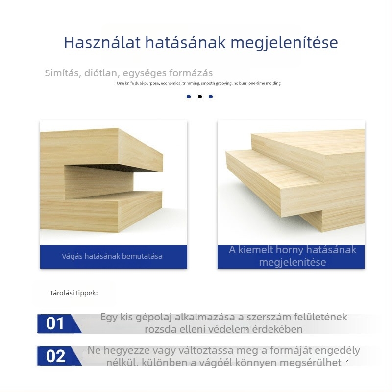 T alakú mortise marófa fa, MDF és laminált lemezekhez, kerek markolattal