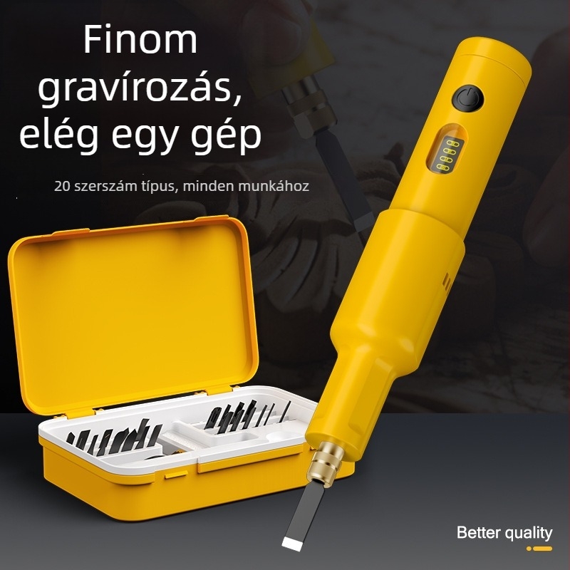 Elektromos gravírozó készlet lítiumakkumulátorral, kézi daltával faipari munkákhoz és bonsai gyökér faragásához — Feszültség: AC egyfázisú / DC ≤50V