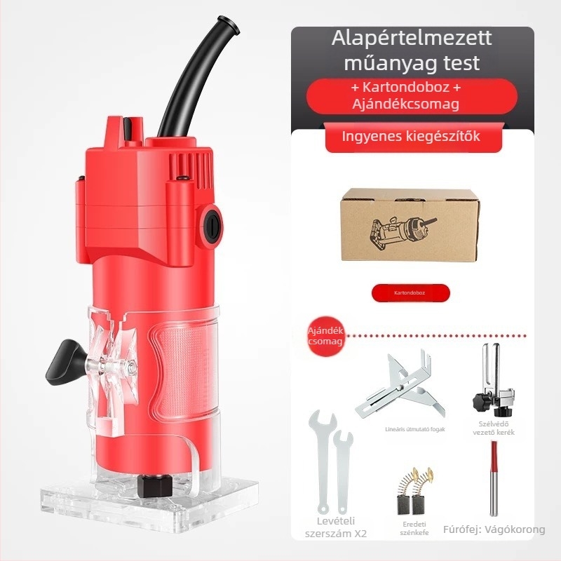 Faipari finiselő, maró- és gravírozógép, 220V-os dugaszoló tápegység, multifunkcionális ipari csatornázó gép