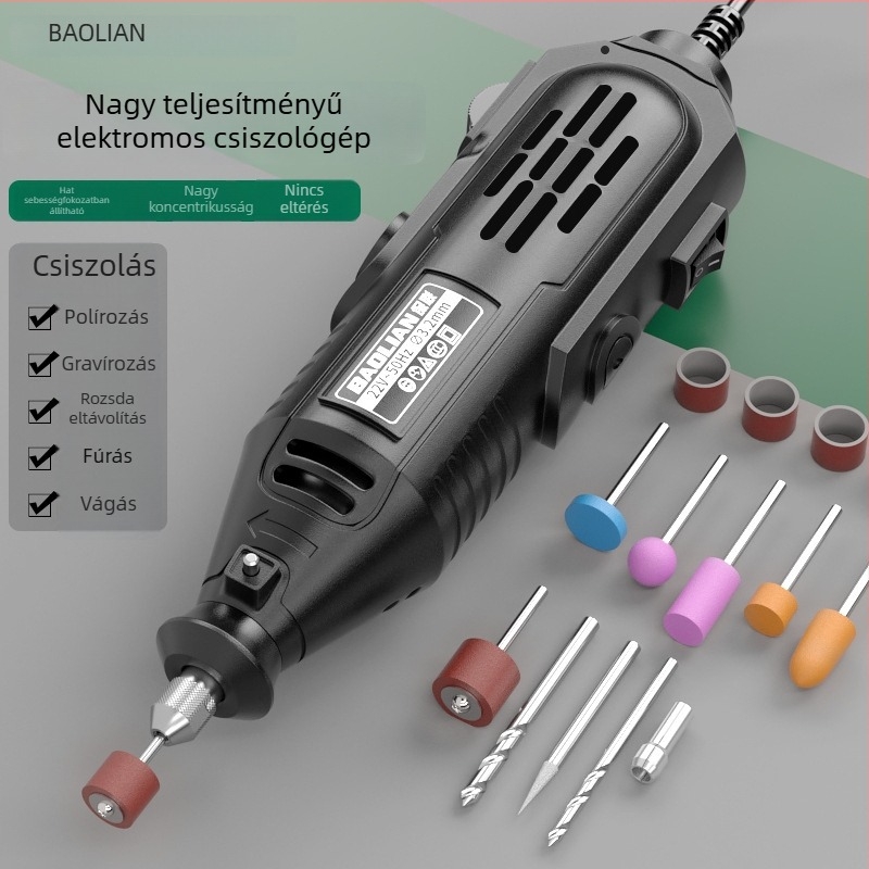 Mini elektromos kézi gravíró, csiszoló és vágó eszköz fa, jade és kő számára