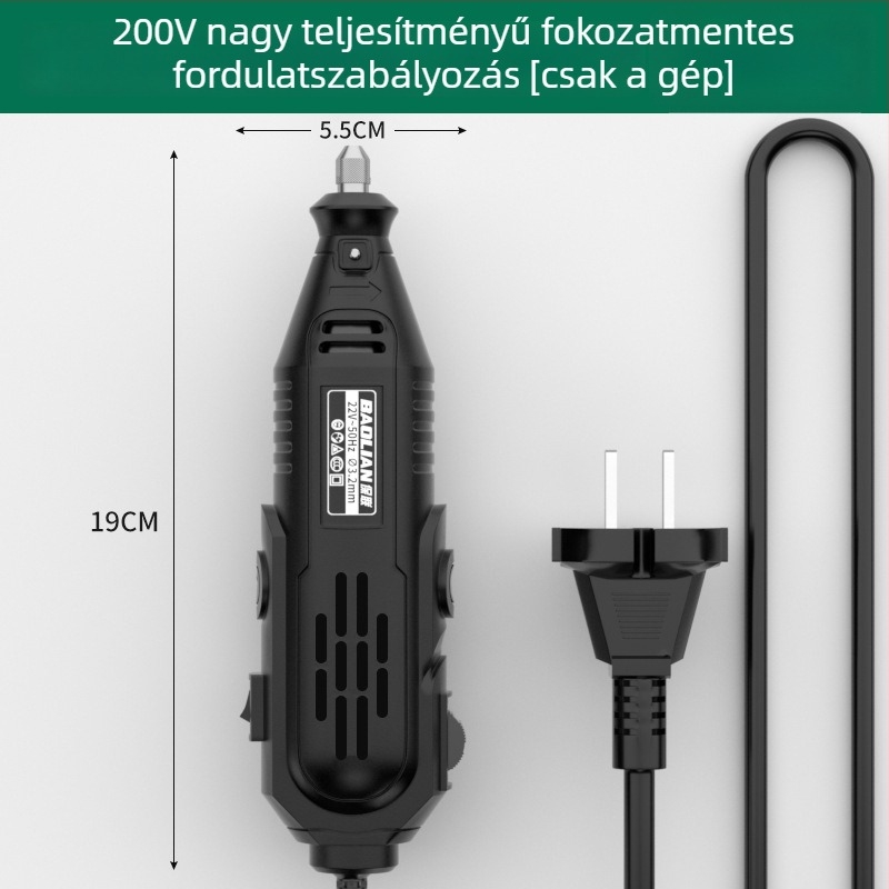 Mini elektromos kézi gravíró, csiszoló és vágó eszköz fa, jade és kő számára