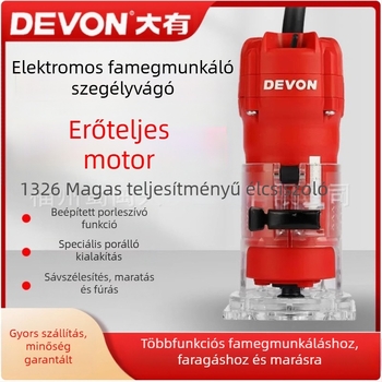 Faipari gravírozó-maró és hornyológép – modell 1326-5-6, 220V dugaszolható tápegység, tartomány 50–250V, DIY többfunkciós eszköz