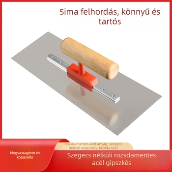 Rozsdamentes acél vakoló- és glettelő eszköz, glettkés, falkaparó, kaparódeszka