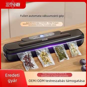 Háztartási vákuumzáró gép LCD kijelzővel, ABS ház, 120W, 220V, kapacitás <500 ml