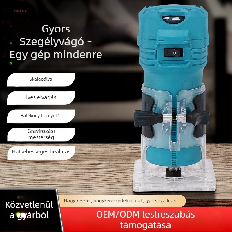 Faipari elektromos élsimító és invertált maró eszköz, kompakt hornyoló, lyukasztó és gravírozó gép