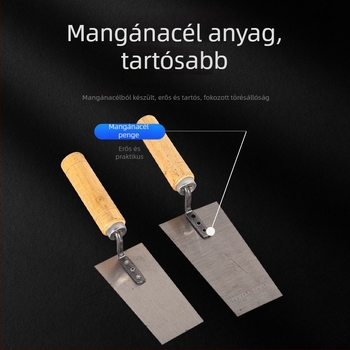 Hosszú nyelű csempe-spatula beépített kaparóval (Modell: Síklapos penge; Terület: kőműves eszközök; Alkalmazás: csempézés)