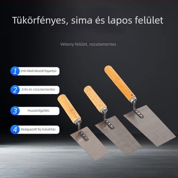 Hosszú nyelű csempe-spatula beépített kaparóval (Modell: Síklapos penge; Terület: kőműves eszközök; Alkalmazás: csempézés)