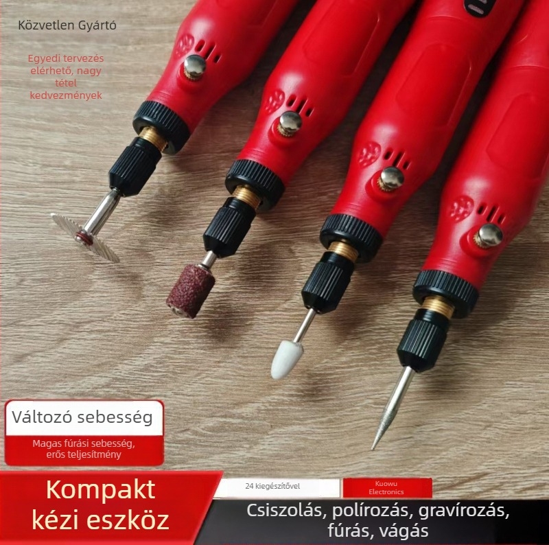3,7V Li-ion akkumulátorral működő, 3 sebességű, cserélhető pengés multifunkciós gravírozó-polírozó eszköz, iDM sorozat
