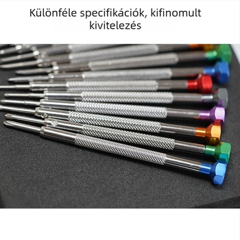 Qiantian órajavító csavarhúzó készlet, hatszögfejű, nem mágneses, nem szigetelt, Cr_V krom-vanádium acél, 0.012 kg, alkalmas órákhoz