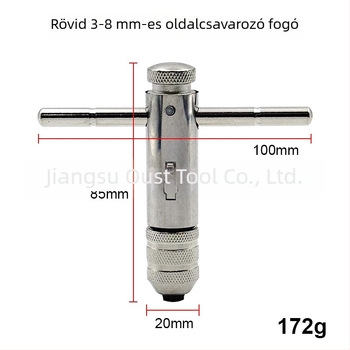 Oster Adjustable Ratchet Hand Tap Wrench, M3-M8 / M5-M12, Extended, Forward and Reverse Threading