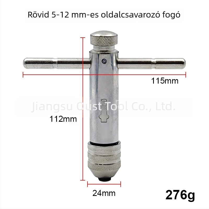 Oster Adjustable Ratchet Hand Tap Wrench, M3-M8 / M5-M12, Extended, Forward and Reverse Threading