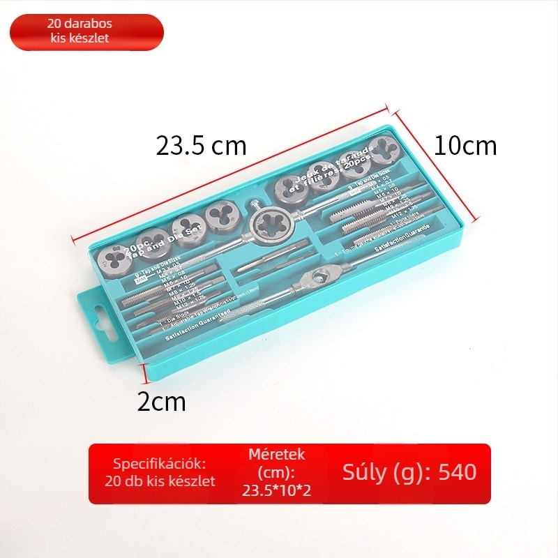 Ruiteng Hardware Tap and Die Készlet – Kézi Tap Készlet és Die Készlet, 12 db