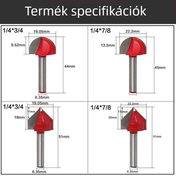 Xu Shen oldalsó maró - szénacél, bevonattal, 90°-os V-formájú, kerek aljú marófej
