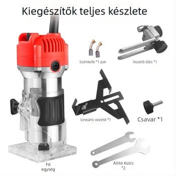 Elektromos faipari maró – dugaszolható 220V, egyfázisú AC 50–250V-ig, fúrásra és él megmunkálására, hornyázásra és gravírozásra