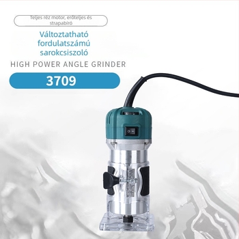 Sebességszabályozható faipari maró- és vágógép, többfunkciós elektromos szerszám hornyolásra és furatok készítésére; 220V hálózati tápellátás; asztalos sorozat