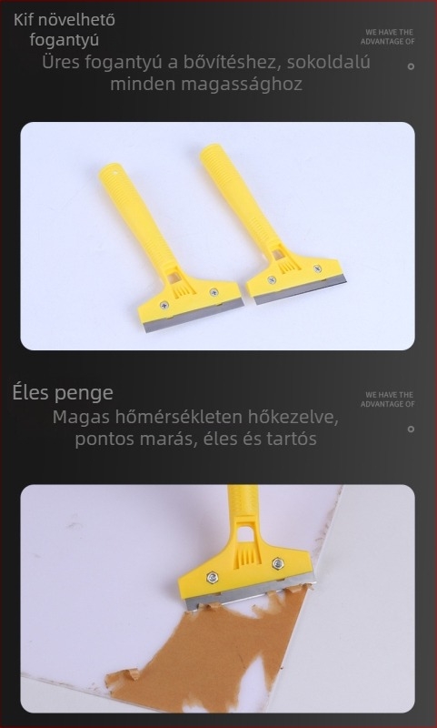 E-JHOME rozsdamentes acél tisztító spatula műanyag fogantyúval ragasztó eltávolításához üveg, csempe és fal felületeiről