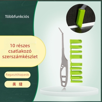 Tíz darabos, többirányú kaparó készlet ragasztóhoz, a varratok tisztítására és a maradék ragasztó eltávolítására – Accent Tools