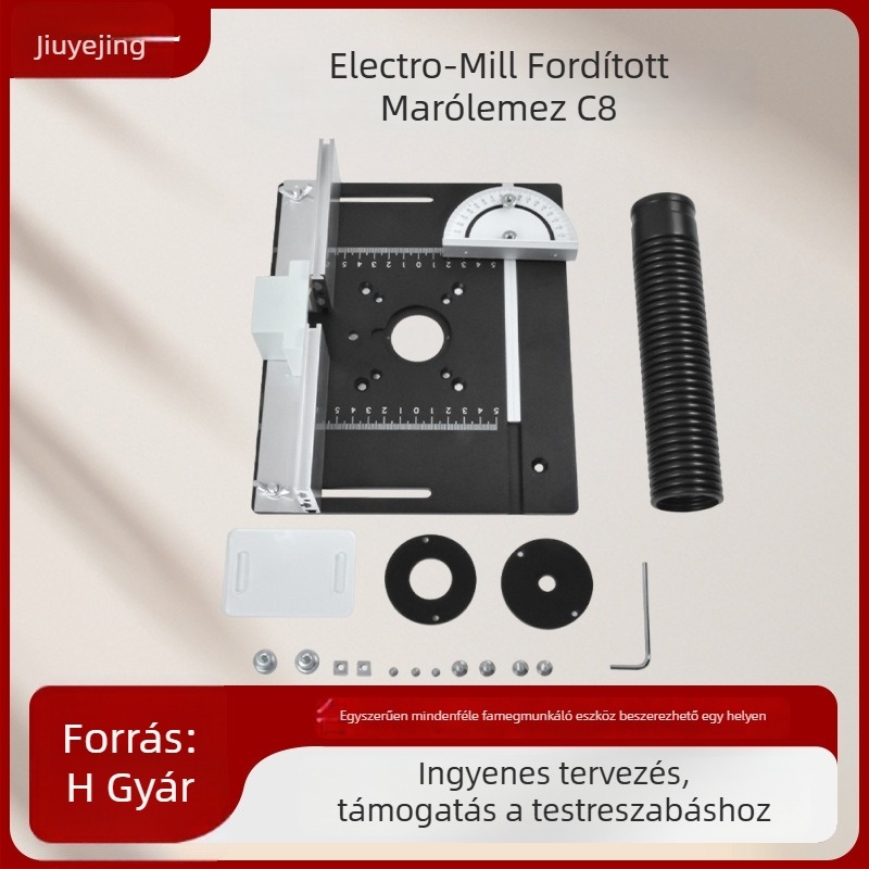 Faipari gravírozó és maró gép, C8 modell, alumínium panel felület és emelőasztal