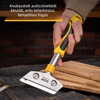 Deli alumínium ötvözet tisztítóeszközök készlet: kaparó-kés, üvegragasztó és varratkitöltő