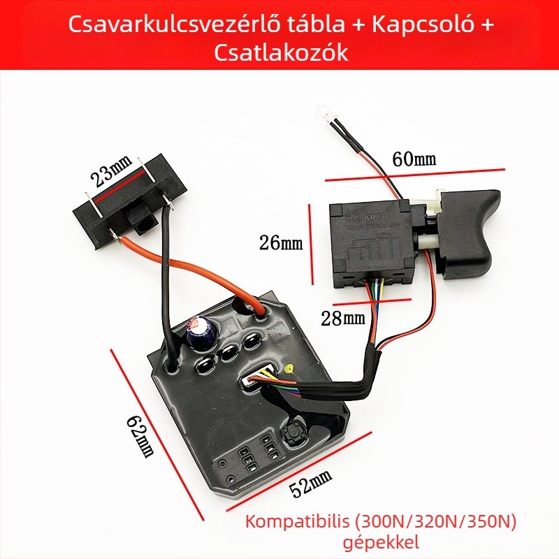 Dayi 2106 Brushless Elektromos Csavarhúzó Kapcsolóvezérlő Alaplap, Változó Sebesség Kapcsoló, Műanyag