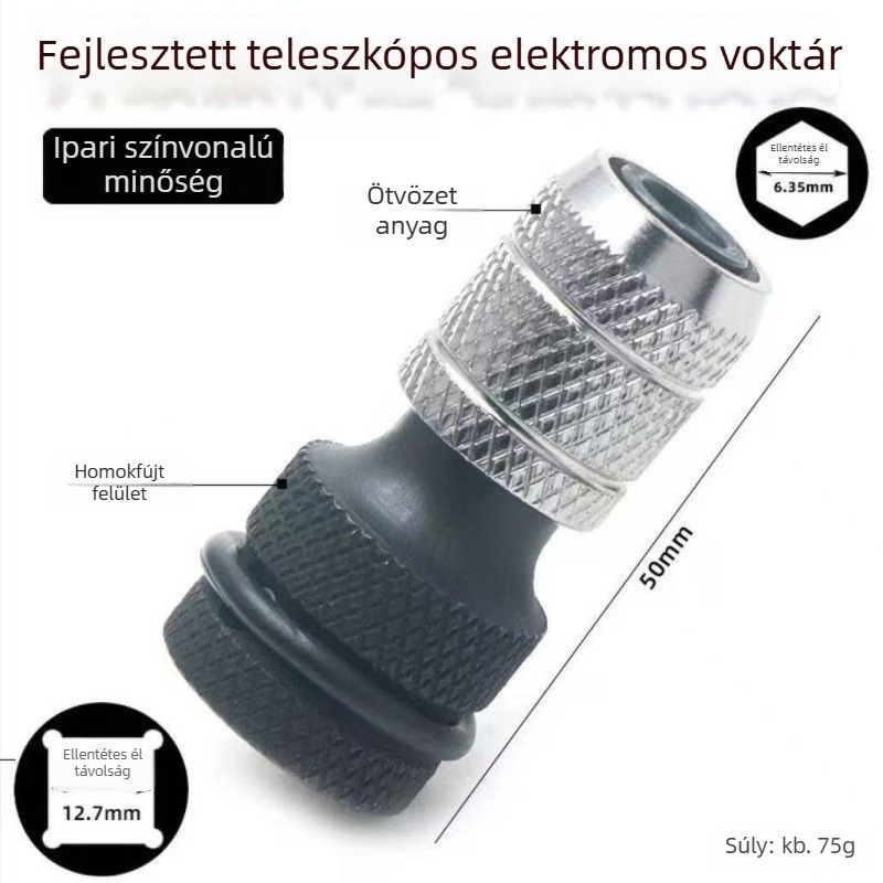 Elektromos csavarkulcs adapter – univerzális kiegészítők, teleszkópos elasztikus hüvely, márka Lm, anyag: króm-molibden acél