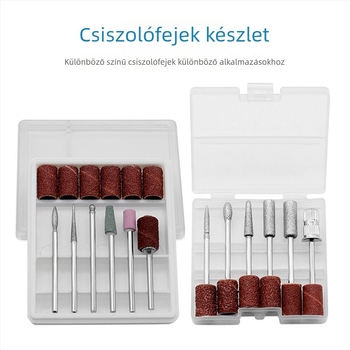 Manikűr polírozófej szett csiszológyűrűkkel, elektromos manikűr grinderhez, Record Work márka, modell Other, más alkalmazásokhoz