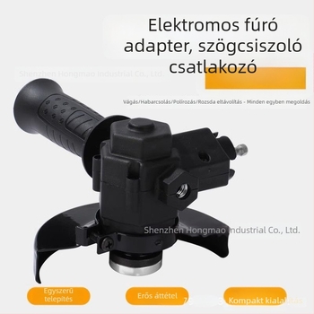 Kézi elektromos fúróból szögcsiszolóvá alakító készlet – fűrészlap-adapter, összekötő rúd, favágó eszköz (Márka HM, Anyag: műanyag)
