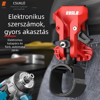 Villanyszerelő öv kettős zárással és gyorskioldóval, hordozható deréktároló az eszközök számára, ABS anyag