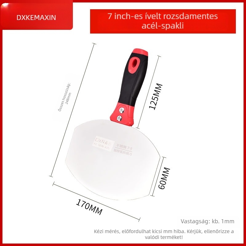 Rozsdamentes acél ívelt kaparó dekoratív vakolat bevonathoz – Komuxin Curved scraper sorozat