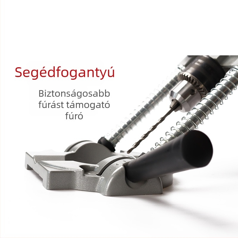 Alumínium ötvözetből készült fúróállvány kézi elektromos fúróhoz — universalis, többfunkciós forgó asztal a faipari munkákhoz és a precíz fúráshoz