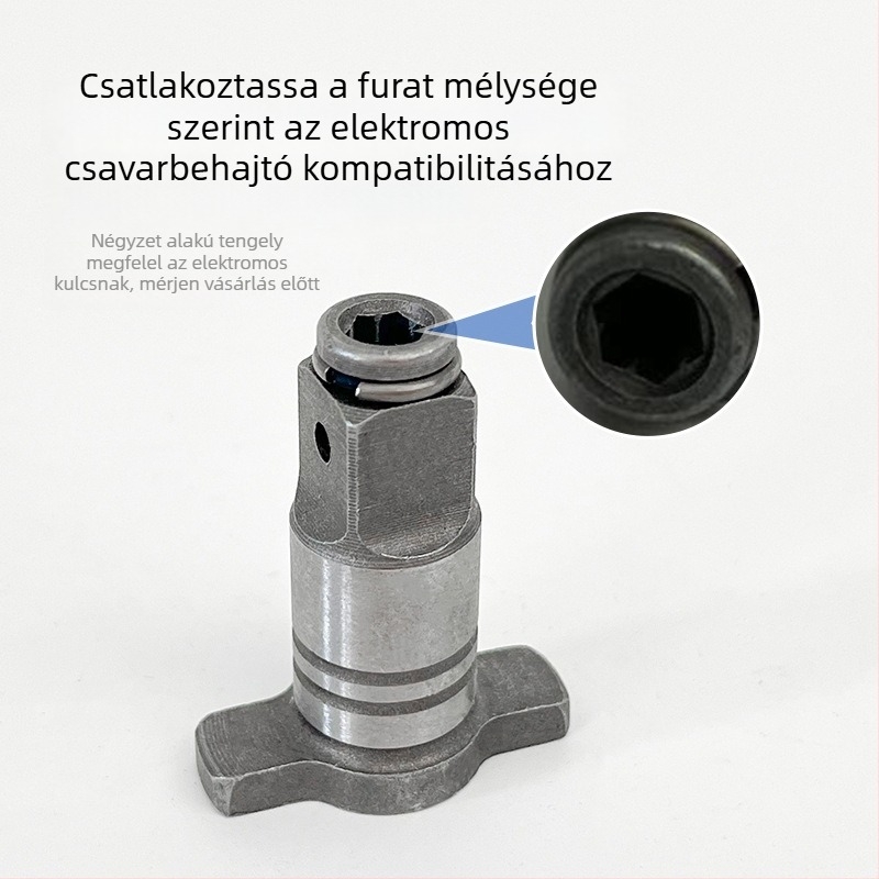 Elektromos kulcs adapterfej kettős használattal, négyszögletes tengely, T- alakú tengely, többfunkciós bit adapter