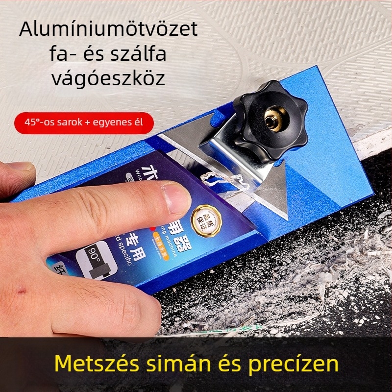 Enjoy V-formájú élzáró eszköz – alumínium ötvözet, 45° szög, faipari felhasználás, kézi eszköz