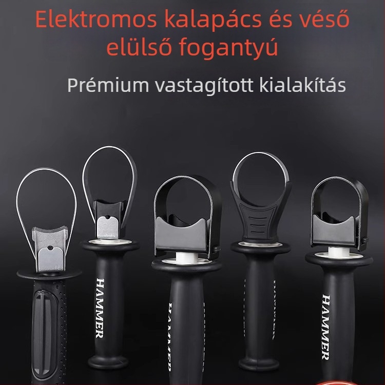 Shouli Elülső fogantyú elektromos kalapácshoz/ütvefúróhoz — vastagított kialakítás, műanyag