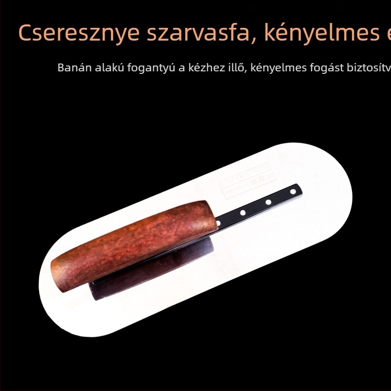Hongtaiya kerek fejű, kétoldalas glettelő acélból (3Cr13/420), 0,8 mm vastagság – vakoláshoz, falazáshoz és betonpadló finiseléséhez