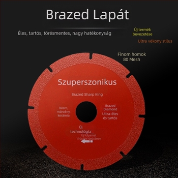 Szupergyors brazed gyémánt vágókorong sarokcsiszolóhoz – ultra vékony, márványra, kerámiára és kvarc kőre