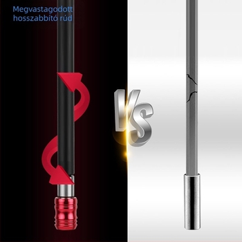 Hatszögletű hosszabbító rúd gyorskioldóval és önzáró adapterrel, ötvözetből, 1/4 hüvelykes hatszögű csatlakozóval elektromos fúróhoz