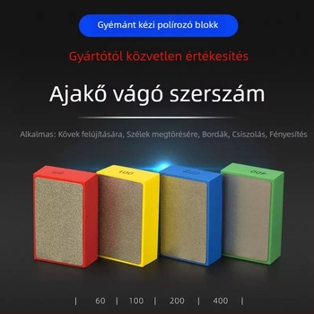 Gyémántos kézi élcsiszoló eszköz csempékhez – Xinda, modell 00, anyag: emery, 60-mesh gyémánt csiszoló (száraz csiszolás)