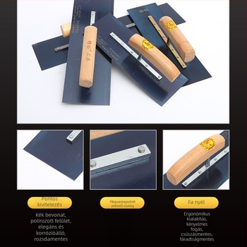 Putty- és ragasztókaparó eszköz, imitált porcelán kaparóval és diatomit spatulával — hossz 300–400 mm, vastagság 0.5 mm, márka Jinyu