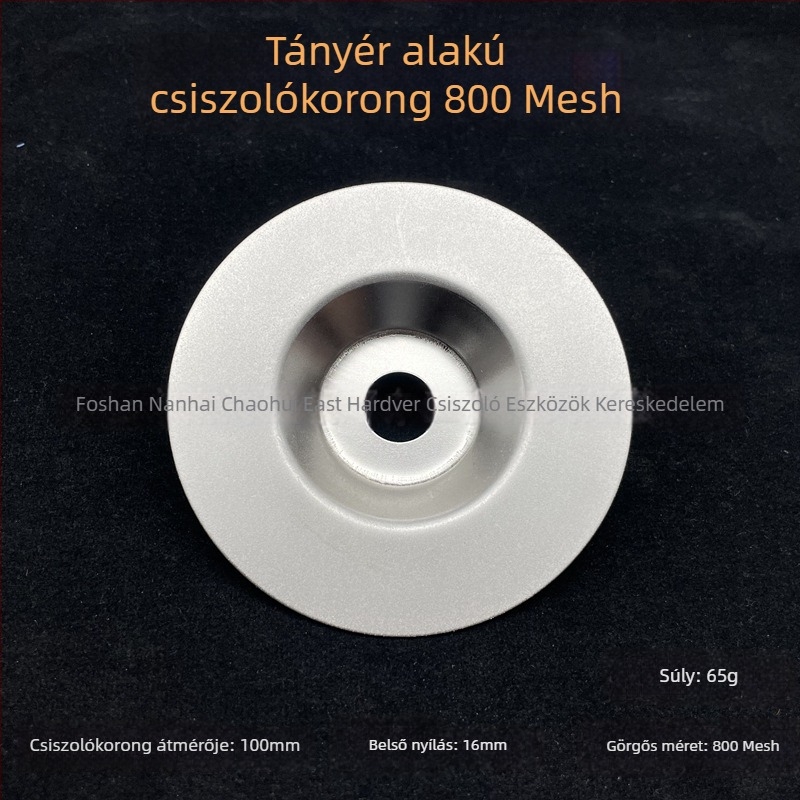 Gyémánt csiszolókerék, tál alakú, 400/1000 szemcse, szögcsiszolóhoz, elektroplattált bevonattal