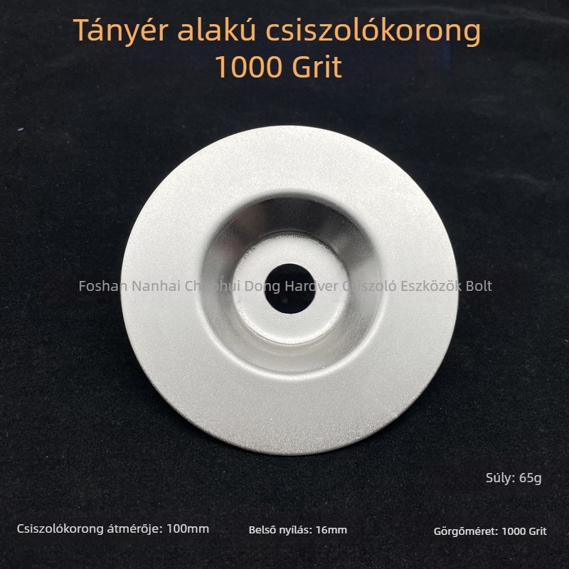 Gyémánt csiszolókerék, tál alakú, 400/1000 szemcse, szögcsiszolóhoz, elektroplattált bevonattal