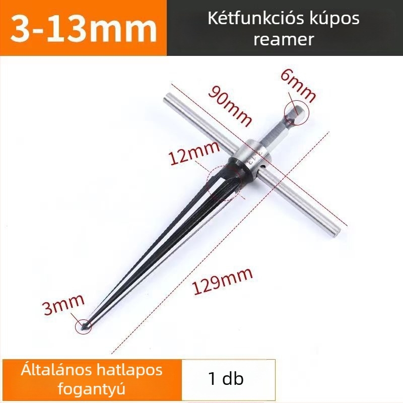 Kónusz reamer háromszög piramis geometriával, nagy pontosságú HSS ötvözet