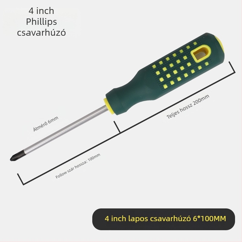Yu shun csavarhúzó készlet Phillips, flat, háromszög, U- alakú és virágfejű tipussal; szénacél, 0,1 kg; 360 darab