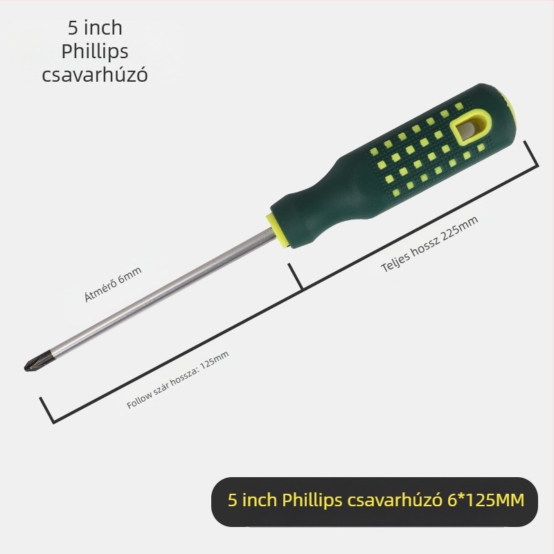 Yu shun csavarhúzó készlet Phillips, flat, háromszög, U- alakú és virágfejű tipussal; szénacél, 0,1 kg; 360 darab